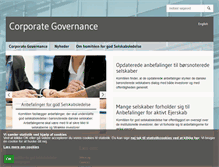 Tablet Screenshot of corporategovernance.dk